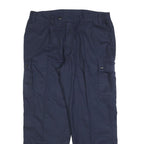 MARSUM Mens Cotton Blend Navy Relaxed Straight Trousers W34 L28 Casual Cargo