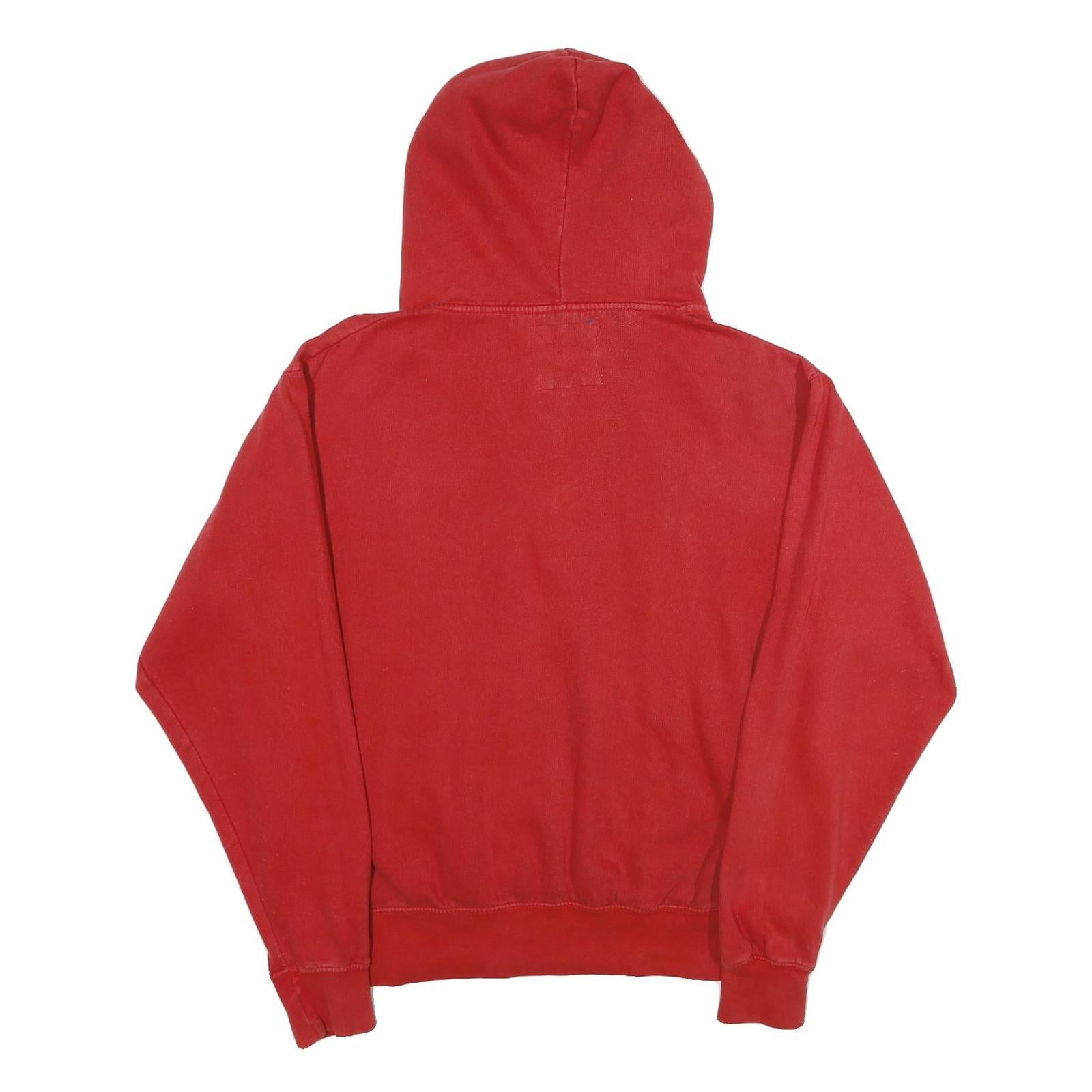 VINEYARD Mens Red Clearwater Beach Hoodie M Cotton Blend Pullover Casual