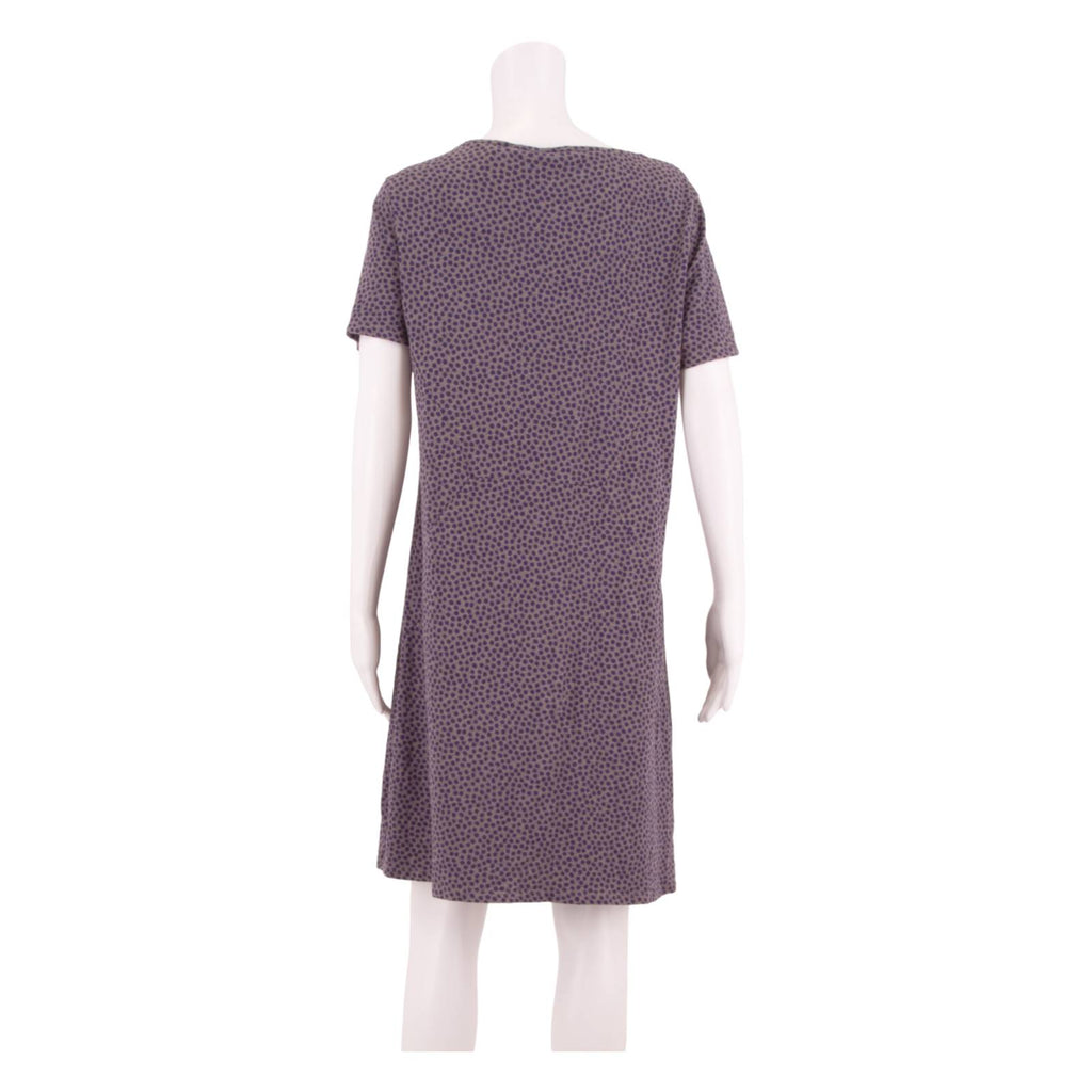BODEN Womens Shift Dress Blue Spotted Short Sleeve Knee Length UK 14