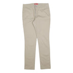 DICKIES Womens Cotton Blend Beige Slim Tapered Trousers W32 L30 Casual Workwear