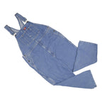 DICKIES Mens Blue Denim Dungarees Loose Cotton L W42 L31 Workwear Classic