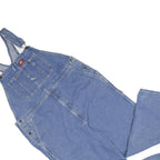 DICKIES Mens Blue Denim Dungarees Loose Cotton L W42 L31 Workwear Classic