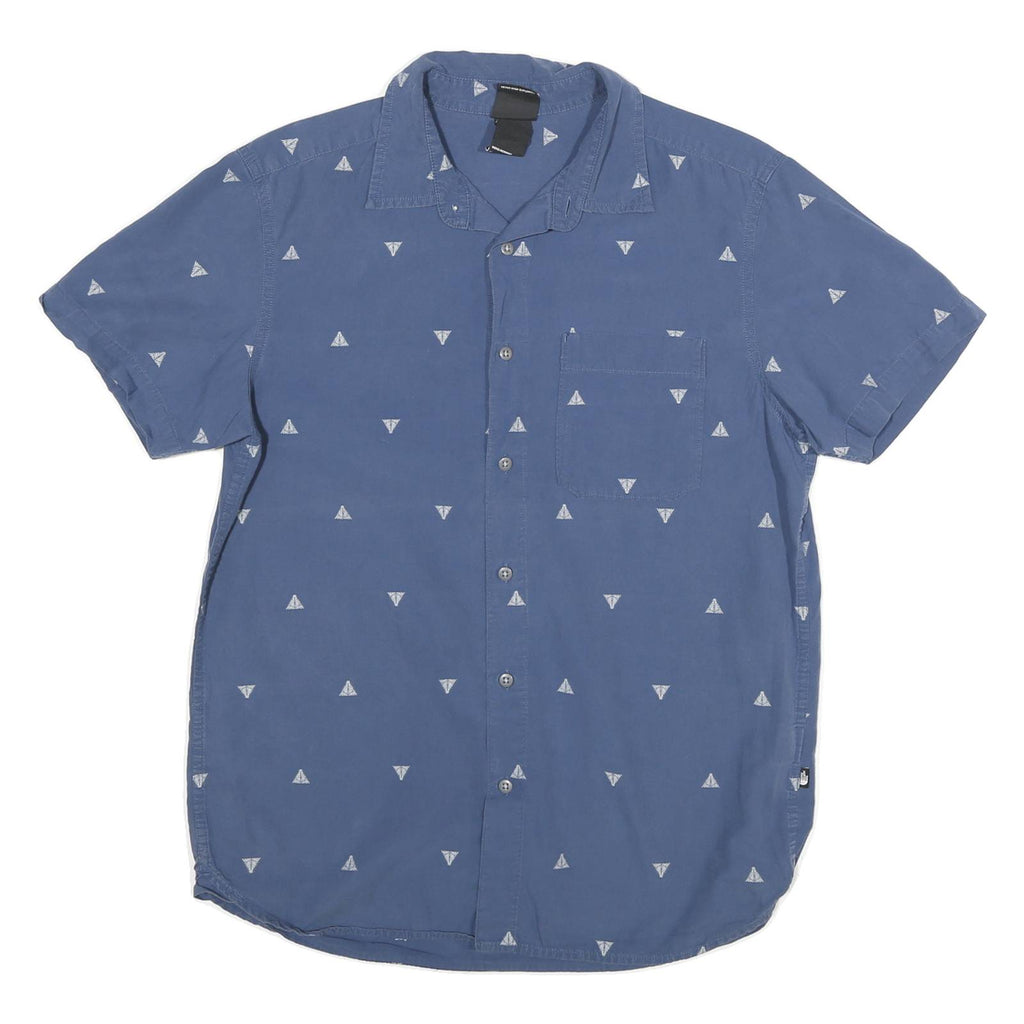 THE NORTH FACE Mens Blue Shirt M Cotton Casual Short Sleeve Button Pocket