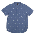 THE NORTH FACE Mens Blue Shirt M Cotton Casual Short Sleeve Button Pocket