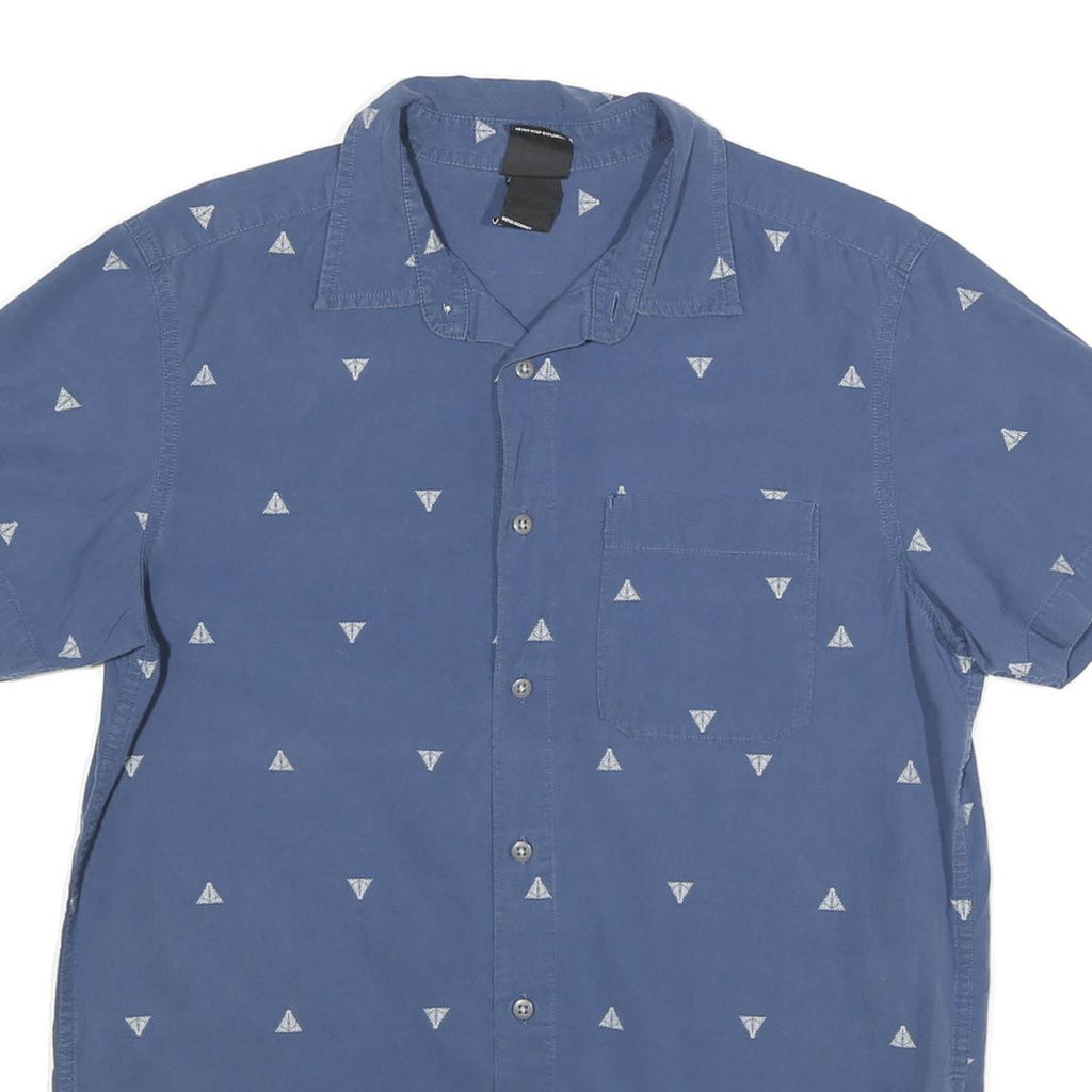 THE NORTH FACE Mens Blue Shirt M Cotton Casual Short Sleeve Button Pocket