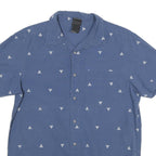 THE NORTH FACE Mens Blue Shirt M Cotton Casual Short Sleeve Button Pocket