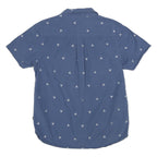 THE NORTH FACE Mens Blue Shirt M Cotton Casual Short Sleeve Button Pocket