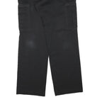 DICKIES Mens Cotton Blend Black Regular Straight Trousers W31 L32 Workwear Zip