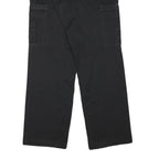 DICKIES Mens Cotton Blend Black Regular Straight Trousers W31 L32 Workwear Zip