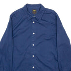 LEE Mens Plain Shirt Blue Long Sleeve M