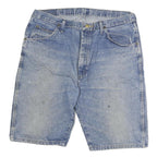 WRANGLER Mens Shorts Blue Denim Casual XL W36 Button Closure Relaxed Fit
