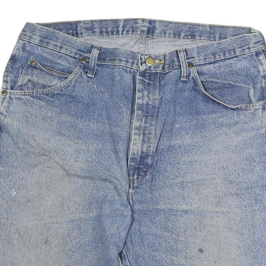 WRANGLER Mens Shorts Blue Denim Casual XL W36 Button Closure Relaxed Fit