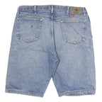 WRANGLER Mens Shorts Blue Denim Casual XL W36 Button Closure Relaxed Fit