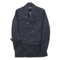 IKKS PURE EDITION Womens Navy Blue Classic Cotton Blend Button Jacket M