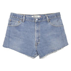 LEVI'S Womens Denim Blue Bootcut Shorts L W36 Casual Cotton Blend