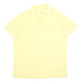 LOTTO Mens Yellow Short Sleeve Plain 2XL Cotton Polo Shirt Tipped Collar