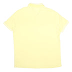LOTTO Mens Yellow Short Sleeve Plain 2XL Cotton Polo Shirt Tipped Collar