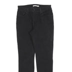LEVI'S Womens Black Regular Fit Straight Denim Jeans W29 L28 Zip Pocket