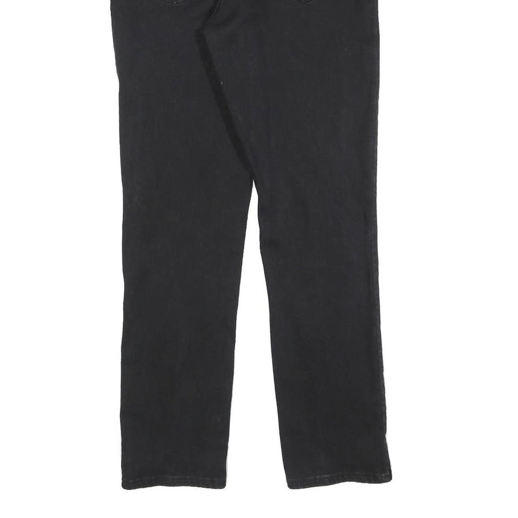 LEVI'S Womens Black Regular Fit Straight Denim Jeans W29 L28 Zip Pocket