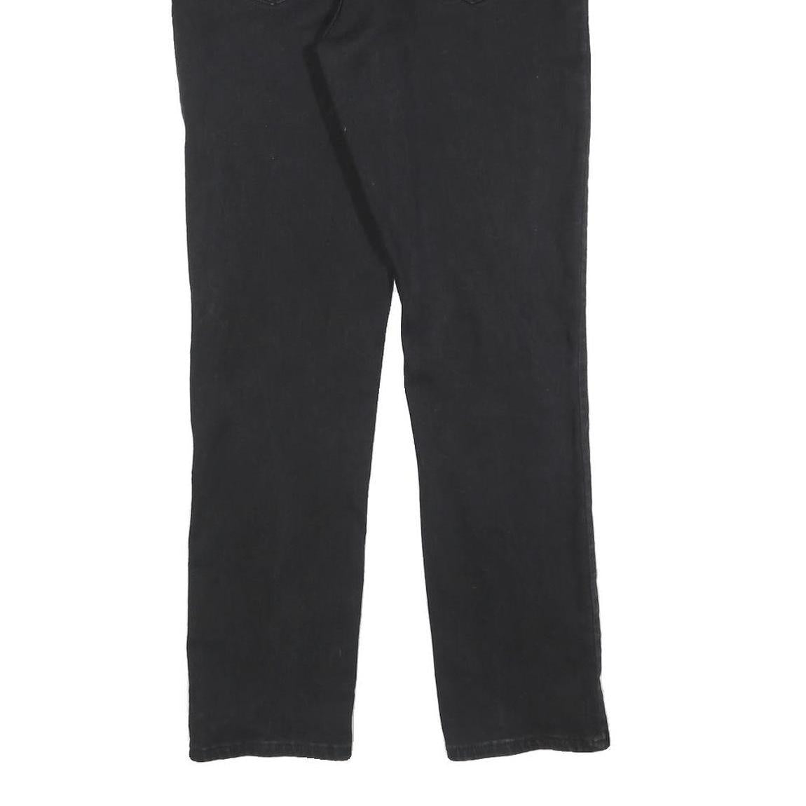 LEVI'S Womens Black Regular Fit Straight Denim Jeans W29 L28 Zip Pocket