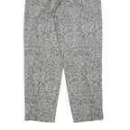 Womens Relaxed Grey Lace Pattern Trousers W28 L30 Lightweight Zip Closure