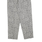 Womens Relaxed Grey Lace Pattern Trousers W28 L30 Lightweight Zip Closure