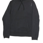 REEBOK Mens Black Hoodie Pullover M Sports Casual Cotton Sweatshirt