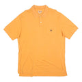 CHAPS Mens Orange Polo Shirt L Cotton Blend Short Sleeve Pocket Logo Basic