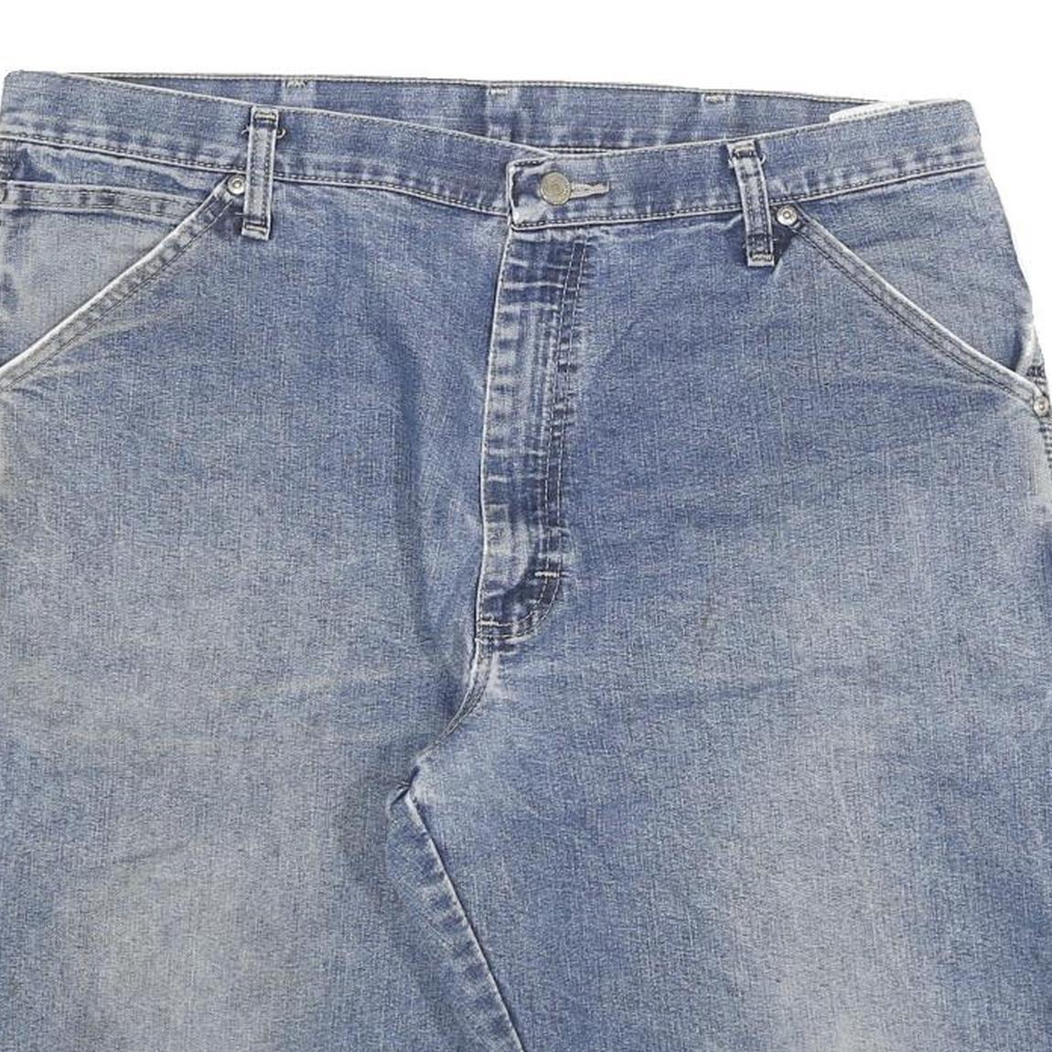 WRANGLER Mens Denim Blue Casual Shorts 2XL W36 Cotton Blend Workwear Style