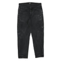 CARHARTT Womens Black Cotton Blend Regular Fit Straight Leg Trousers W30 L28