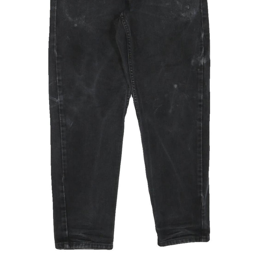 CARHARTT Womens Black Cotton Blend Regular Fit Straight Leg Trousers W30 L28