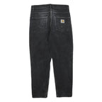 CARHARTT Womens Black Cotton Blend Regular Fit Straight Leg Trousers W30 L28