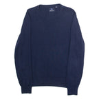 BEN SHERMAN Mens Jumper Blue Crew Neck Waffle Knit M