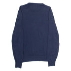 BEN SHERMAN Mens Jumper Blue Crew Neck Waffle Knit M