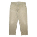 CARHARTT Mens Relaxed Beige Jeans Cotton W38 L32 Distressed Casual Workwear