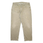 CARHARTT Mens Relaxed Beige Jeans Cotton W38 L32 Distressed Casual Workwear