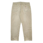CARHARTT Mens Relaxed Beige Jeans Cotton W38 L32 Distressed Casual Workwear