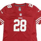 NIKE Womens Red San Francisco 49ers Football Shirt M Short Sleeve V-Neck NFL