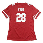 NIKE Womens Red San Francisco 49ers Football Shirt M Short Sleeve V-Neck NFL