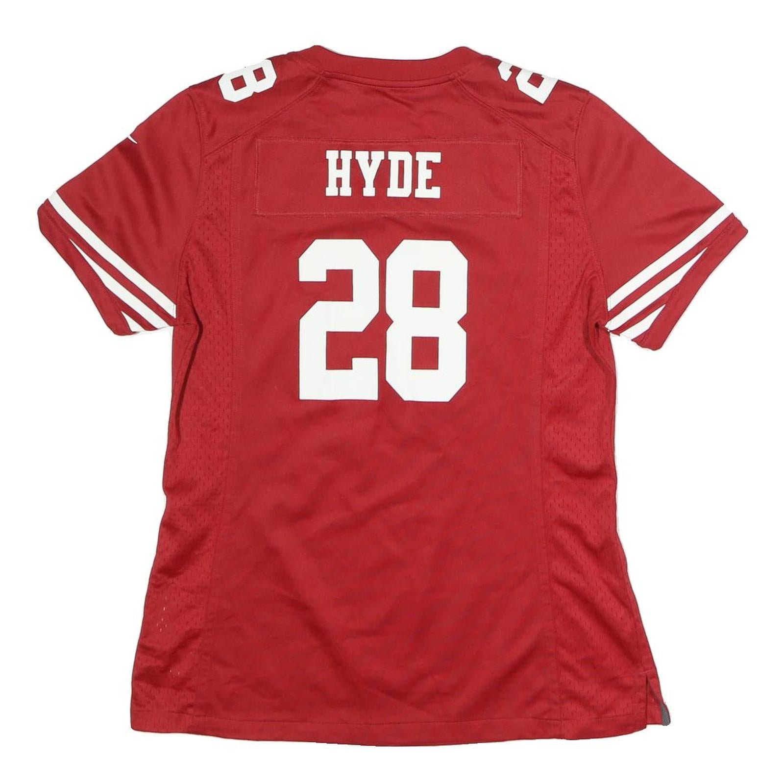 NIKE Womens Red San Francisco 49ers Football Shirt M Short Sleeve V-Neck NFL