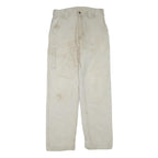 CARHARTT Mens Cotton Blend Beige Workwear Regular Straight Trousers W32 L32