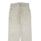 CARHARTT Mens Cotton Blend Beige Workwear Regular Straight Trousers W32 L32