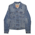 LEVI'S Womens Blue Denim Cotton Jacket M Woven Button Closure Classic Fit
