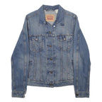 LEVI'S Womens Blue Denim Cotton Jacket M Woven Button Closure Classic Fit