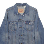 LEVI'S Womens Blue Denim Cotton Jacket M Woven Button Closure Classic Fit
