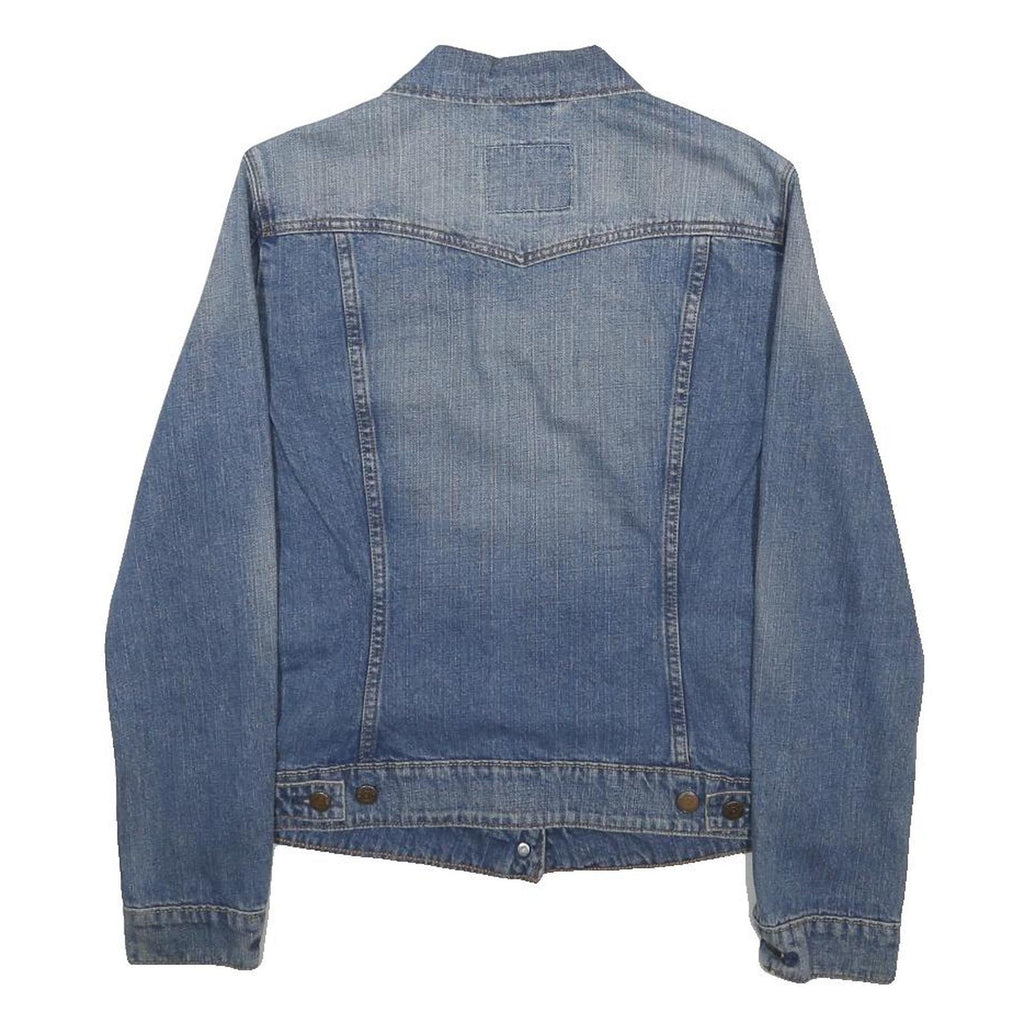 LEVI'S Womens Blue Denim Cotton Jacket M Woven Button Closure Classic Fit