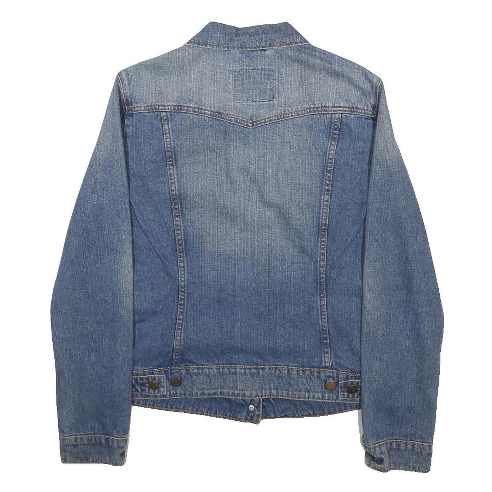 LEVI'S Womens Blue Denim Cotton Jacket M Woven Button Closure Classic Fit