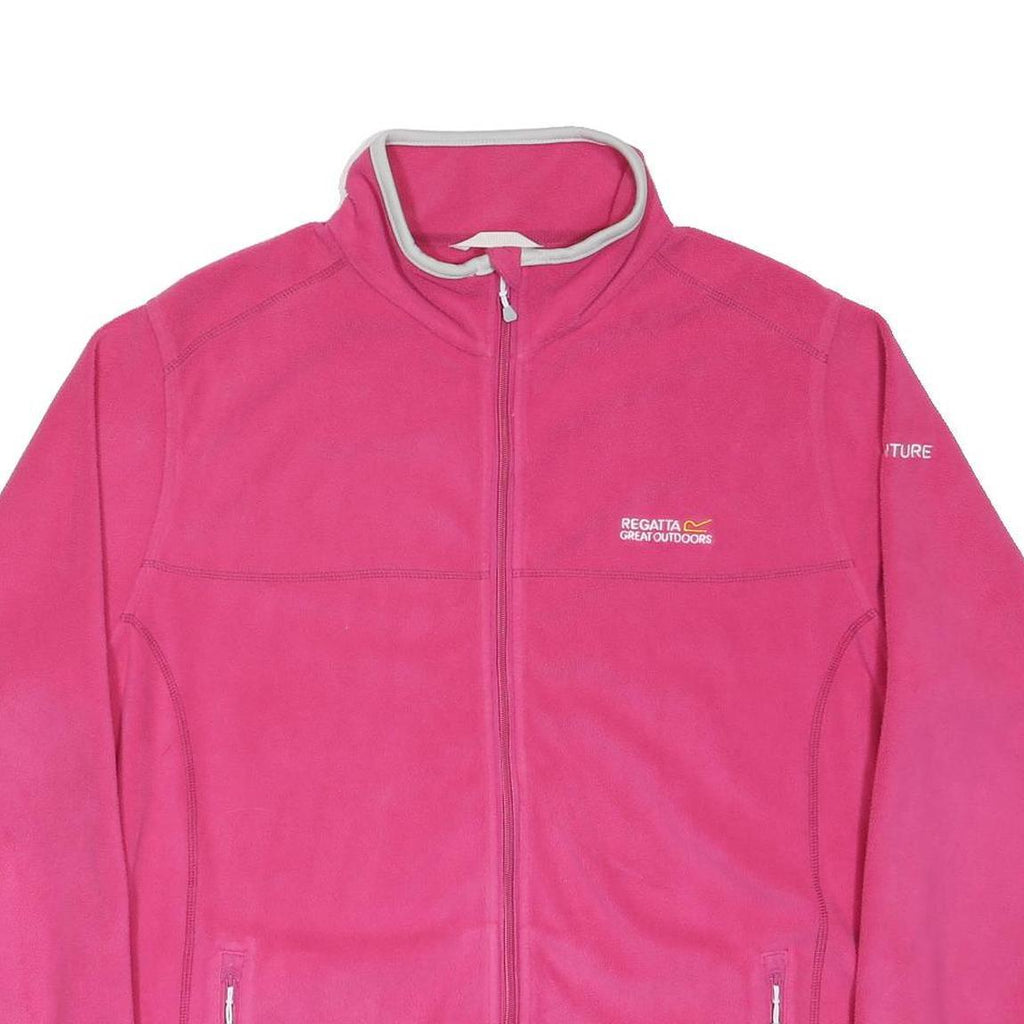 REGATTA Womens Pink Polyester Blend Jacket UK 20 Zip Outdoor Casual