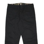 CARHARTT WIP Mens Cotton Black Relaxed Straight Trousers W34 L27 Workwear Zip