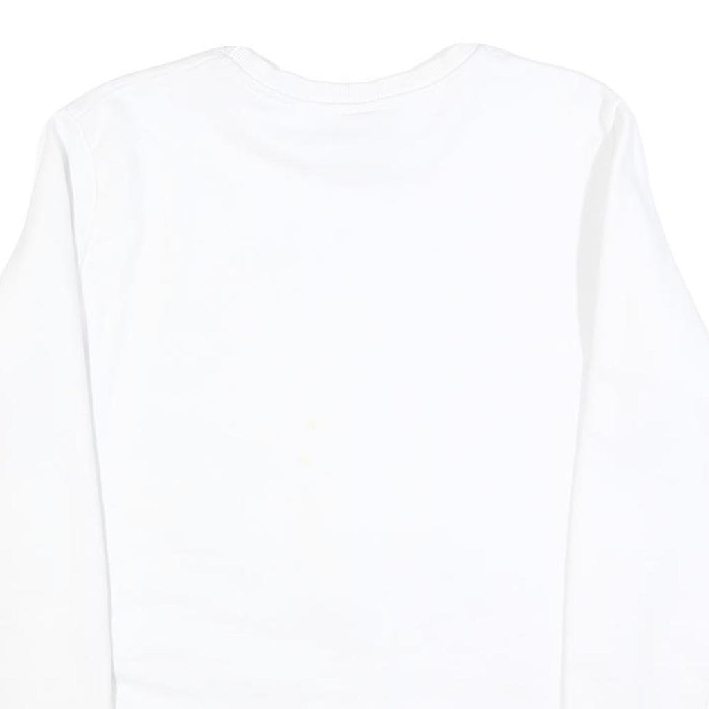 WHY NOT BRAND Mens White S Crew Neck Cotton Blend Sweatshirt Space Graphic